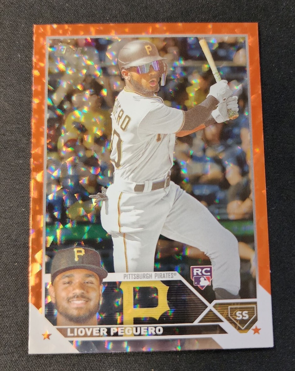 Liover Peguero #238 (RC) - 2023 Topps Series 1 Orange Ice Foil Parallel /299