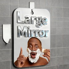 Shatterproof Shower Mirror Fogless for Shaving, Large 11x8 in RV Travel Mirror