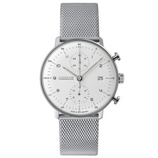 Image of Junghans Max Bill Chronoscope 40mm Automatic White Dial 27400346 Watch