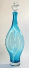 Blenko Glass 6214 Crescent Decanter Bermuda Blue Wayne Husted MCM 1962 19.5"H