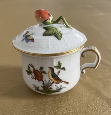 Herend  Rothschild Bird  Pot de Creme #739