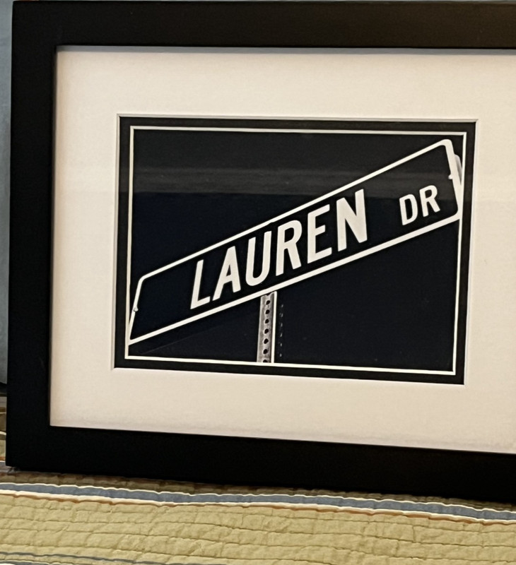 Lauren Your Name on street sign- framed photo