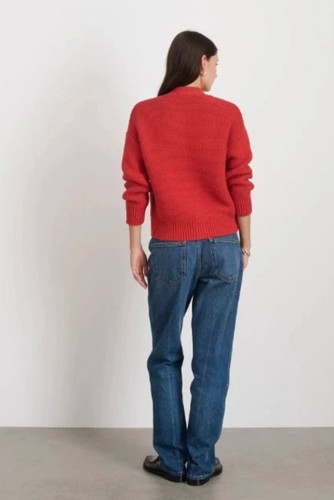 Alex Mill Nico Chunky Cardigan Orange Marmalade Size XS 90s Inspo Y2K Sweater - Picture 4 of 6