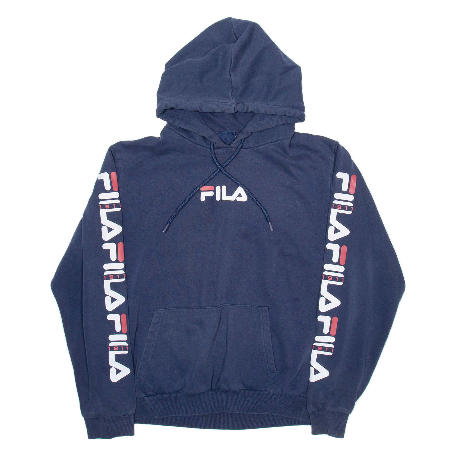FILA Felpa con cappuccio uomo blu L