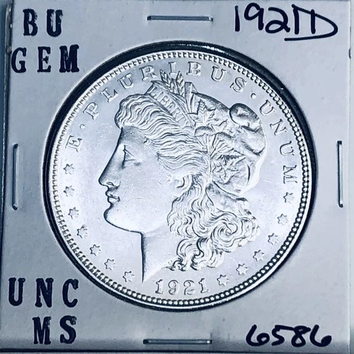 1921 D BU GEM MORGAN SILVER DOLLAR UNC MS+++ U.S. MINT RARE COIN 6586
