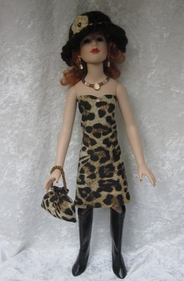 Made to fit KITTY COLLIER #13 Dress, Hat, Purse, Necklace & Earring, Clothes Set