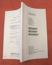 Manuale autoradio auto radio Clarion CD MP3 receiver DB268RMP BD269RMP BD269RGMP