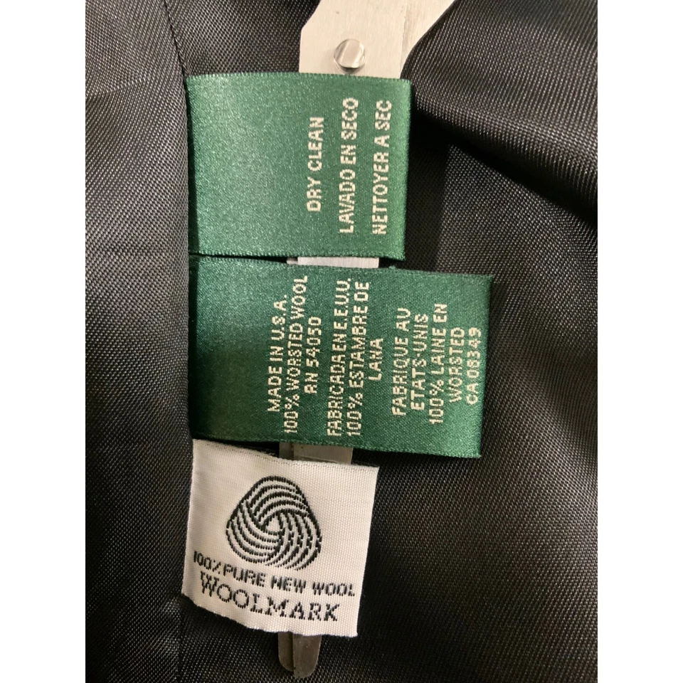 Blazer de lana adornada vintage Lauren Ralph Lauren para mujer 16 W azul dorado botones de escudo Foto 4 de 4