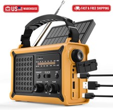 Hand Crank Emergency Radio Solar with 12000mAh Power Bank, NOAA/AM/FM/Weather