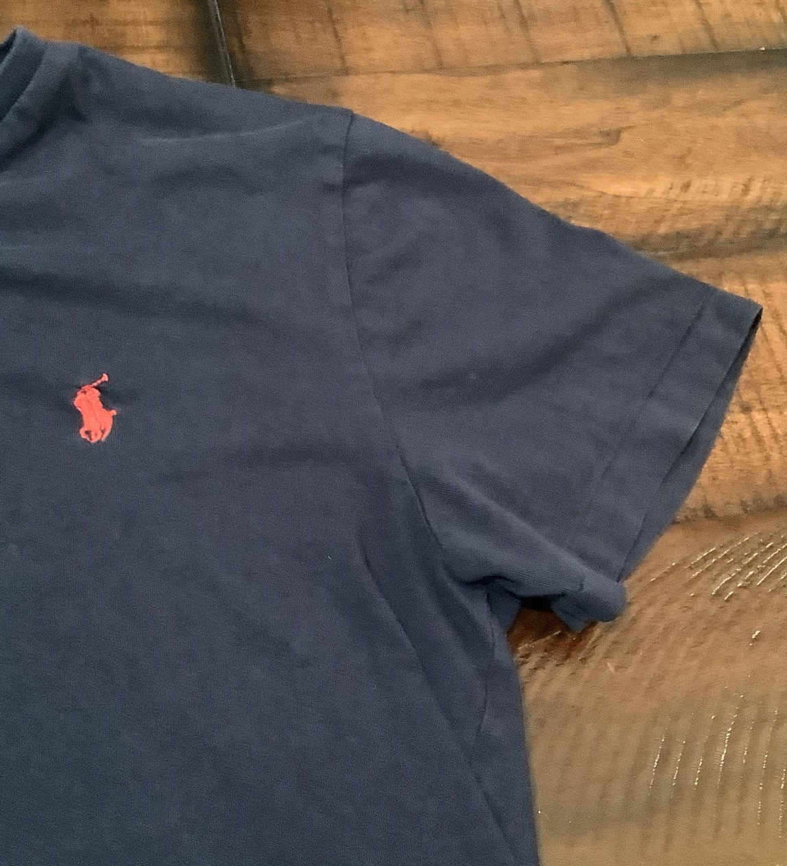 Polo Ralph Lauren camicia unisex blu medio 100% cotone pony scollo a V manica corta