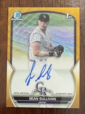 2023 Bowman Draft Sean Sullivan Gold Wave Auto 🏆/50 #CDA-SS