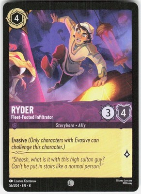 Ryder Fleet Footed Infiltrator 56/204 Reign of Jafar Disney Lorcana