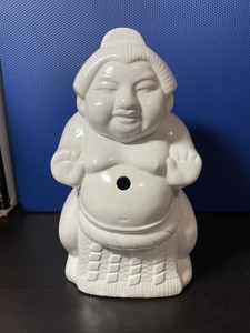Vtge Benihana of Tokyo White Ceramic Sumo Wrestler Cocktail Tiki Drink Barware