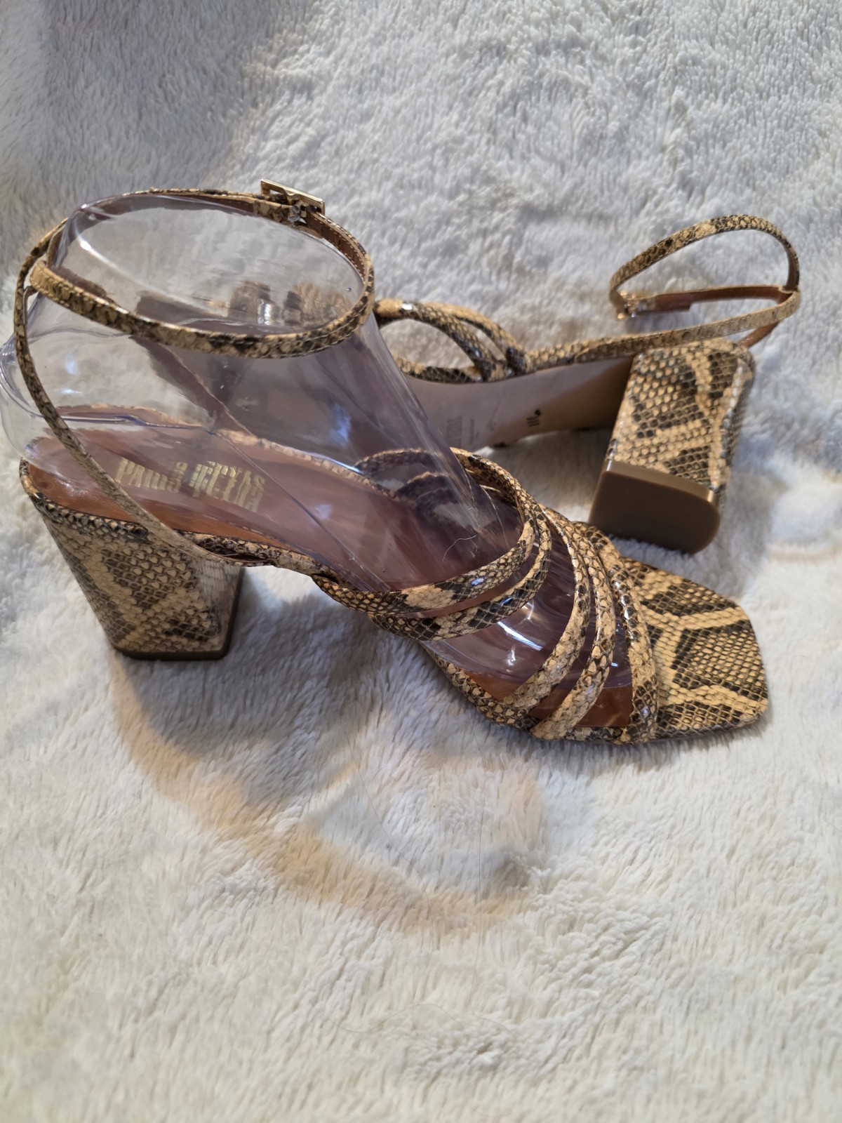 Paris Texas Womens Carla Python Leather Sandals S… - image 22