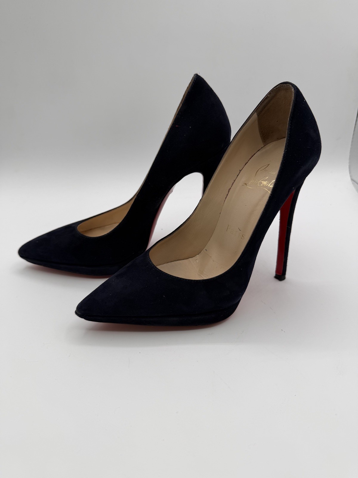 Christian Louboutin Fifi 80  Navy Suede Size EU 38