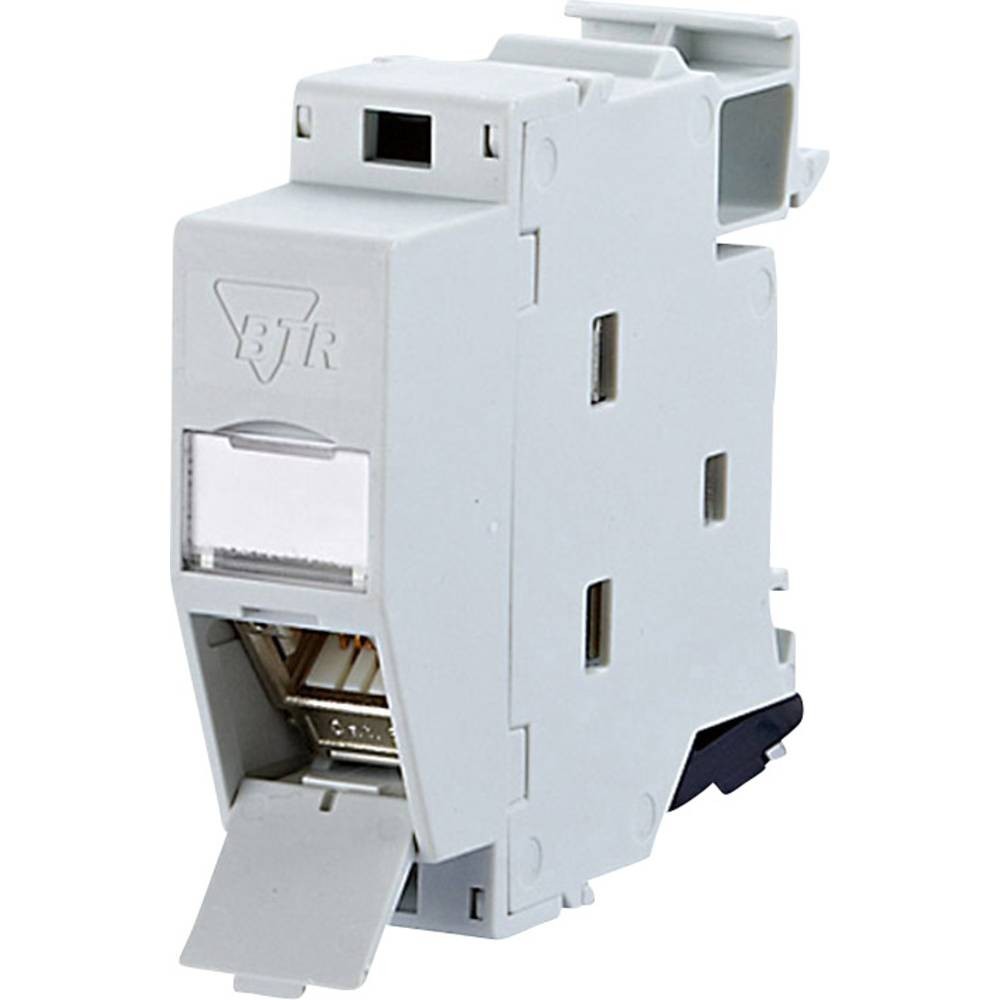 Prise réseau CAT 6A pour rail DIN BTRNETCOM avec angle à 270 degrés