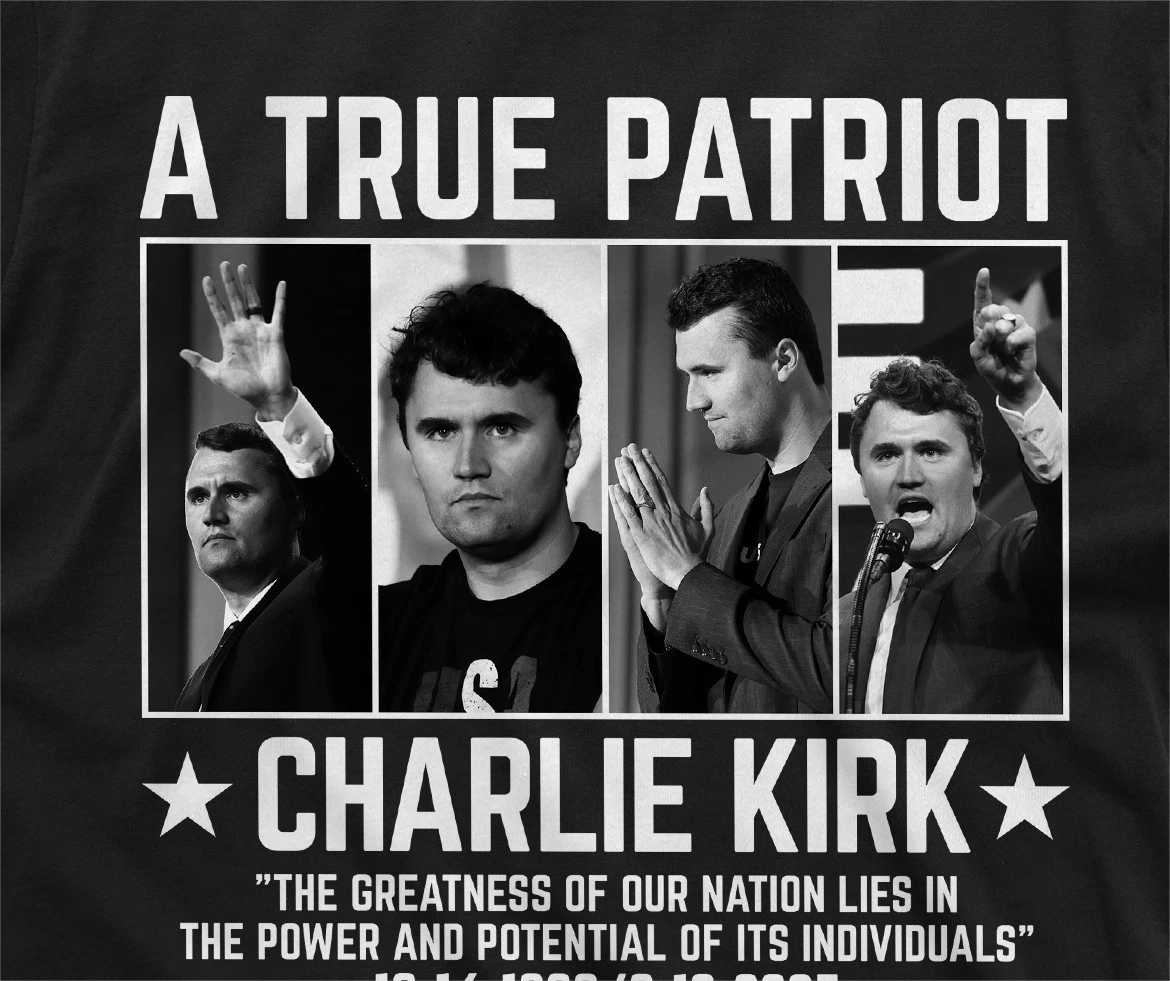 Charlie Kirk True Patriot T-Shirt Conservative Christian Tee