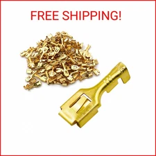 Baomain 1/4 inch (6.3mm) Female Spade Quick Splice Crimp Terminals Crimp Connect