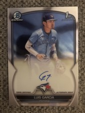 2023 Bowman Chrome Luis Garcia 1st Prospect Auto #CPA-LG Blue Jays