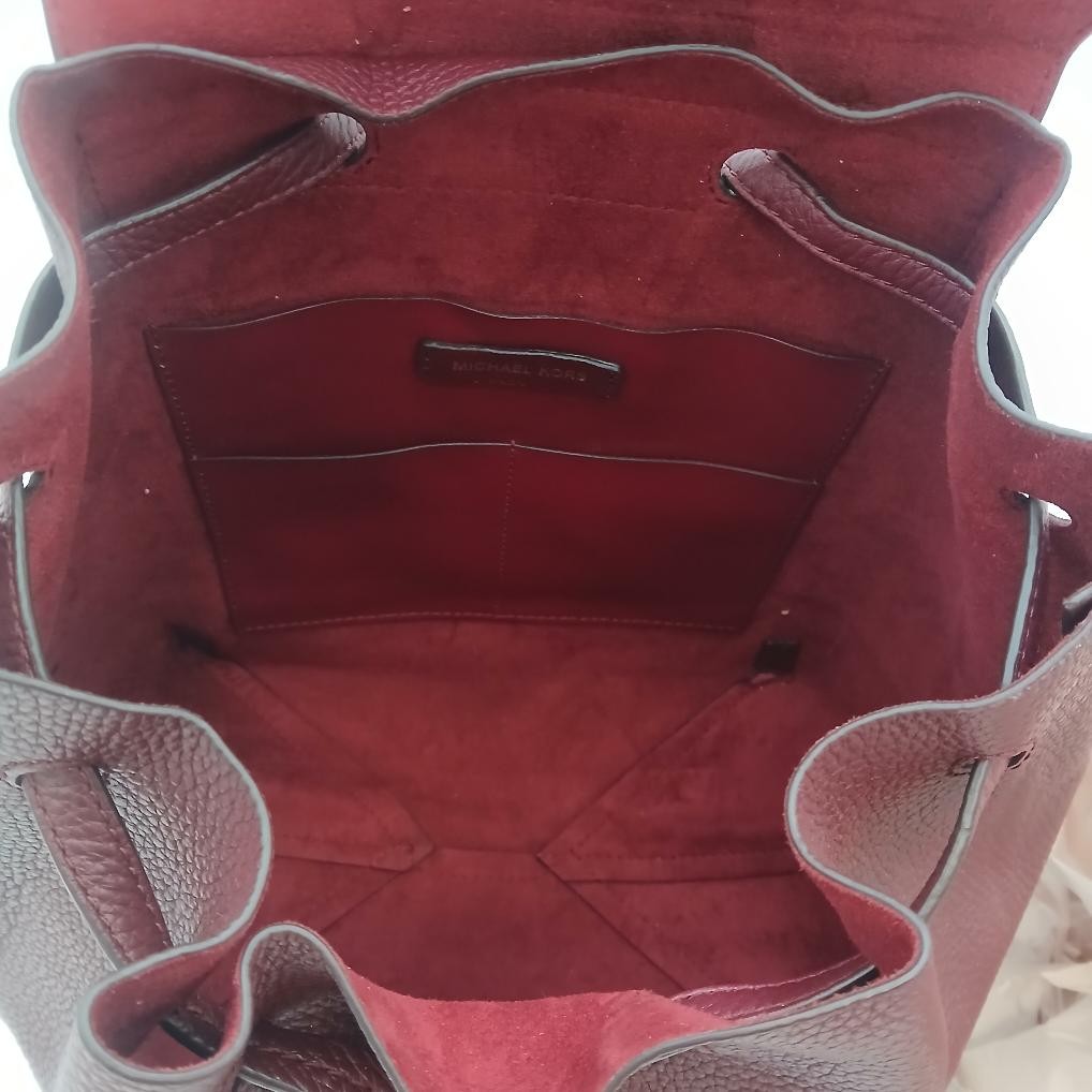 MICHAEL KORS MAROON BACKPACK PEBBLED LEATHER (101… - image 3