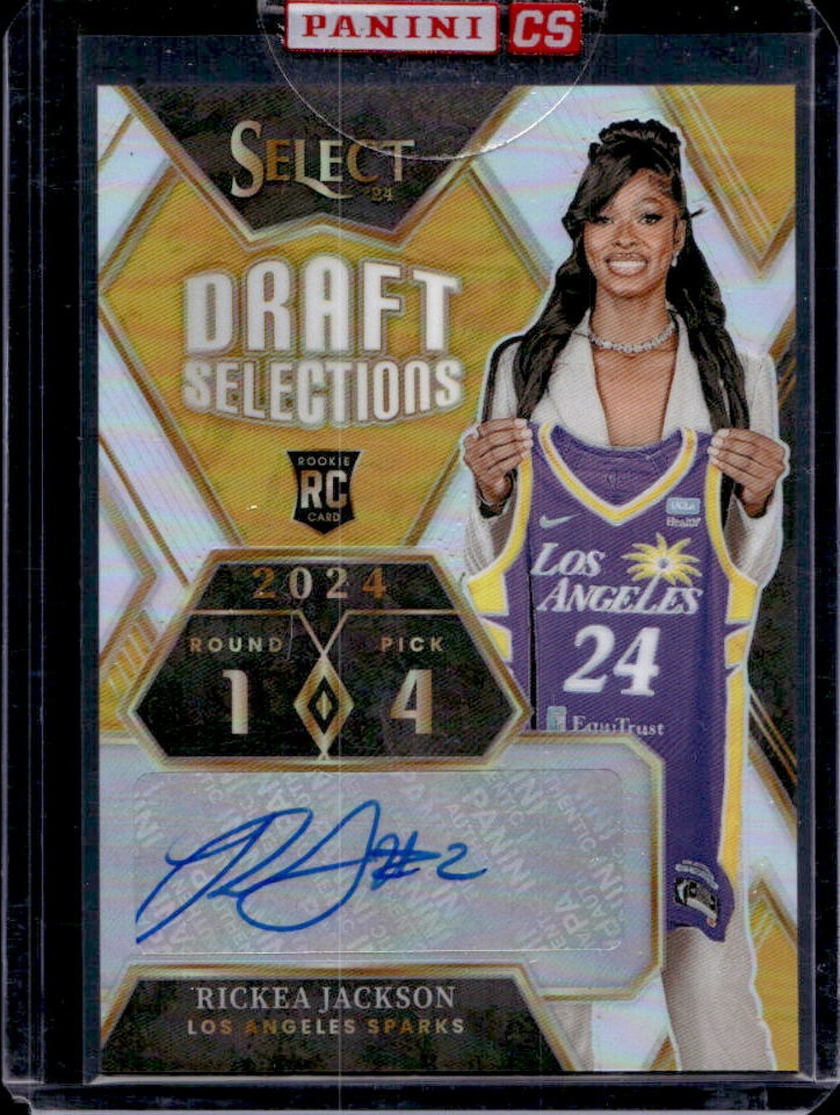 2024 Select WNBA Rickea Jackson Draft Selections RC Silver Prizm Auto #DSS-RJ