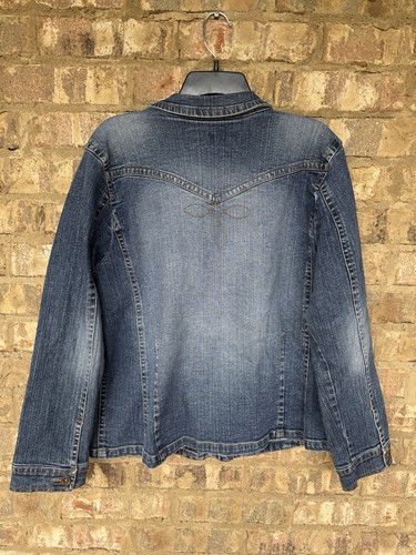 LA Blues Vintage Blue Denim Jean Jacket Plus Size 20W - Picture 2 of 4
