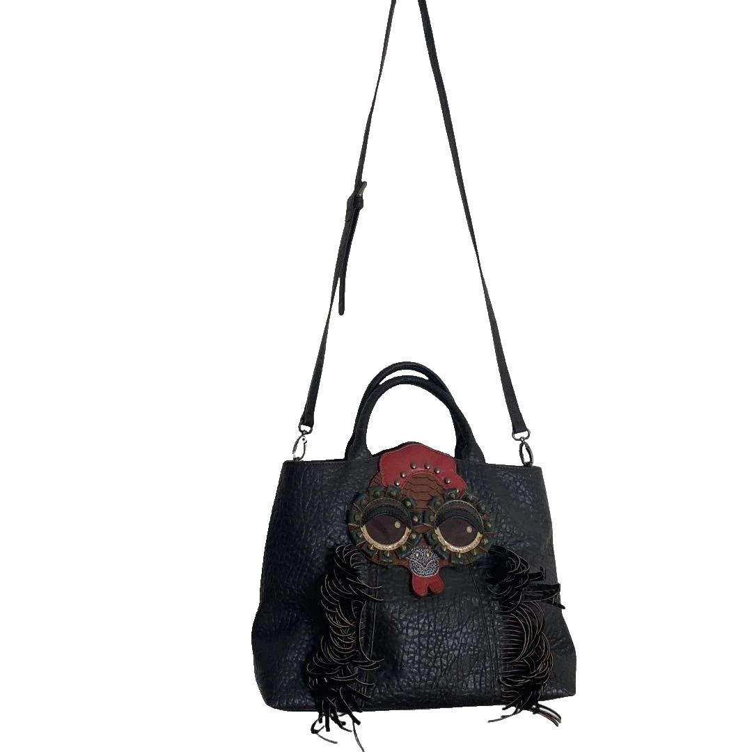 Braccialini Handbag Tote Shoulder Bag Purse in Dark Brown for Present from JAPAN