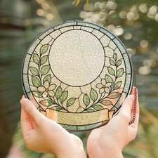 Floral Stained Glass Suncatcher Window Hanging Botanical Sun Catcher Decor