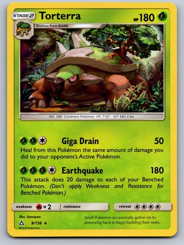Torterra 9/156 Holo Rare Ultra Prism Pokemon Near Mint