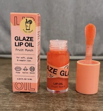 BNIB INNBeauty Project Glaze Lip Oil In Fruit Punch. Full Size 0.20 Fl Oz / 6 mL