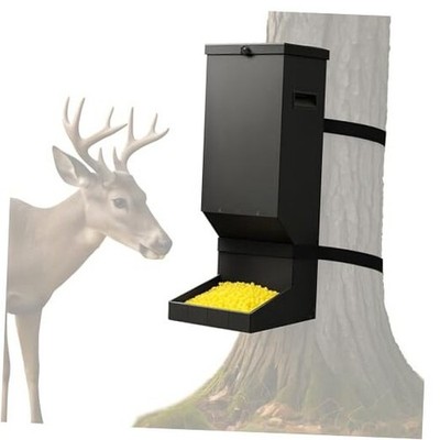 Zonon 11 Gallons Capacity Metal Hanging Deer Feeder Box Steel Automatic