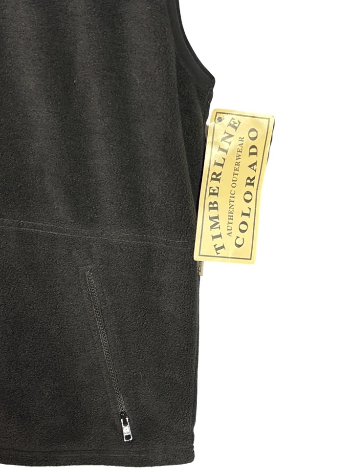 Timberline Mens Fleece Full Zip Vest Black Tropicana New - Image 3 of 4