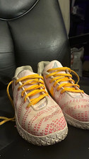 Nike Ja 3 Low Top Athletic Sneakers Beige/Pink Yellow Laces BA7758-502