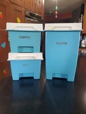 1960s Viking Retro Blue Canister Set