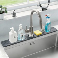NSVNSV Stone Faucet Mat Kitchen Sink, Quick-Dry Non-Slip Drying Tray, Diatomite
