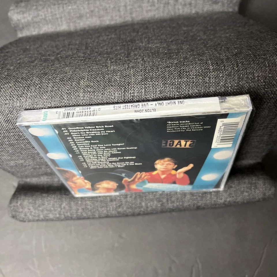 Elton John One Night Only Greatest Hits Live New Sealed CD with Hype Sticker - Image 4 of 4