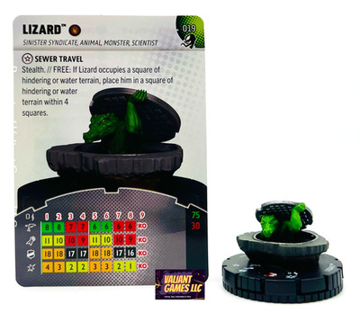 Marvel Heroclix Lizard #019 w/ Card Venom Set