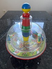 Panoramakreisel Eisenbahn, Blech-Spielzeug, ca. 1980, sehr guter Zustand