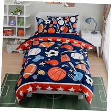 Bedding Sets for Boys, Ultra Soft Microfiber Full 4- Piece Set Sports