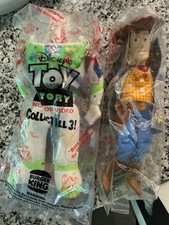 TOY STORY BURGER KING LARGE WOODY 10" AND LARGE BUZZ LIGHTYEAR FIGURINES - NEW