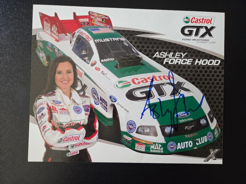 Autographed/Auto/Signed 8X10 Ashley Force Hood NHRA