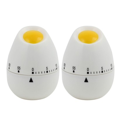 2pc 2.2x2.2x3-Inch 60 Minutes Mechanical Kitchen Salted Egg Timers