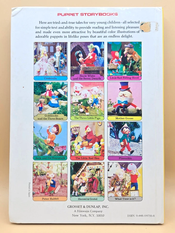VTG 1981 MOTHER GOOSE A Puppet Storybook Grosset & Dunlap, Hardcover Book, VGC - Image 2 of 4