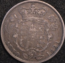 Halfcrown 1821 George IV S3807 (T88)