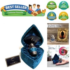 Small Keepsake Cremation Urns for Human Ashes with Velvet Heart Case and Funn...