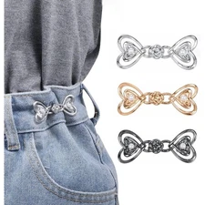 Reusable Adjustable Detachable Waist Tightener Clips for Jeans Dresses Skirts
