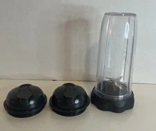 Nutribullet NBC-12A Blender Replacement Blade Cup, 32oz. Two Lids