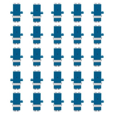 25 Pack LC to LC Duplex Singlemode Fiber Optic Coupler Adapter Connector