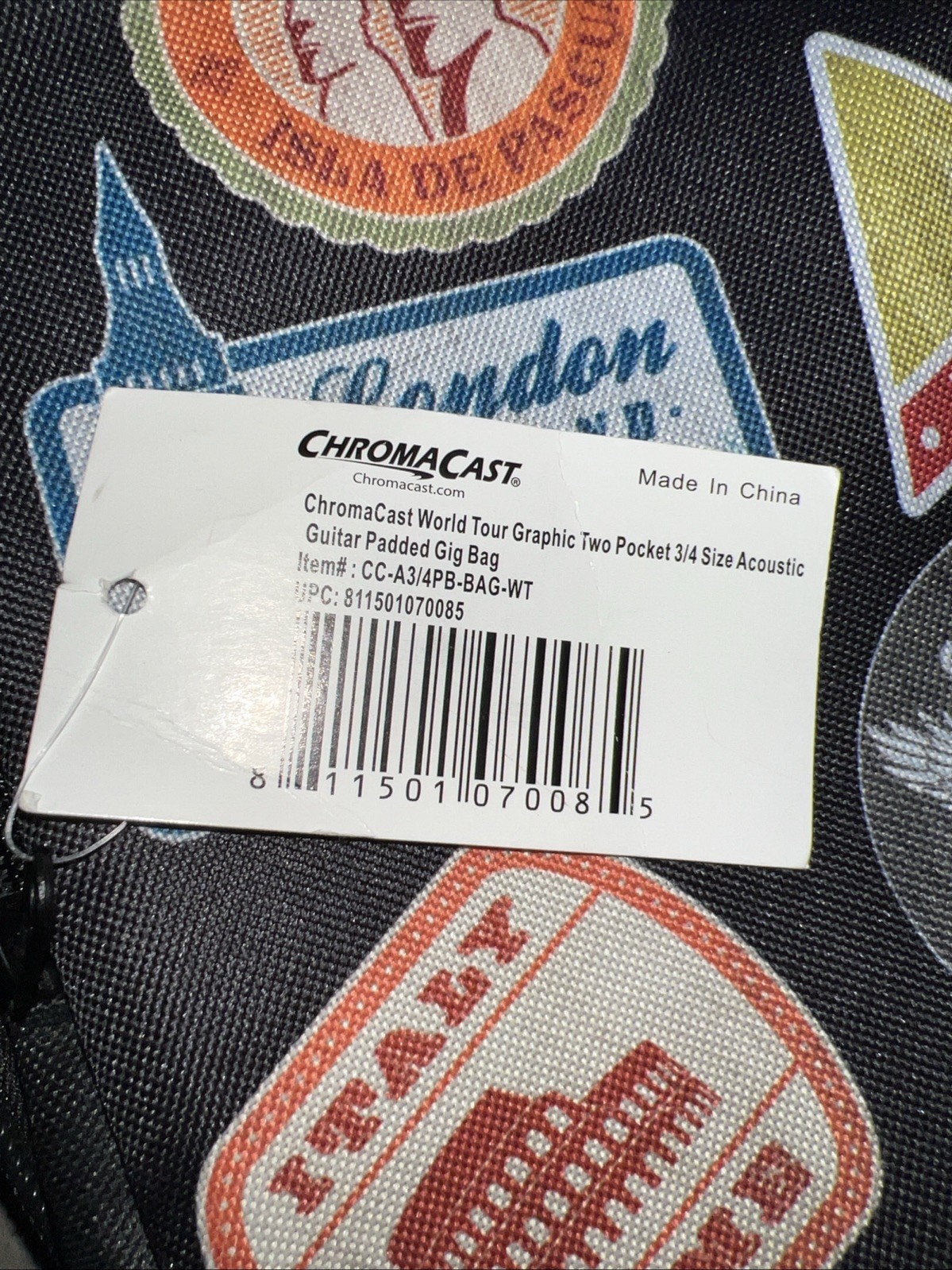 ChromaCast CC-EPB-BAG Electric Guitar Padded Gig Bag - Black