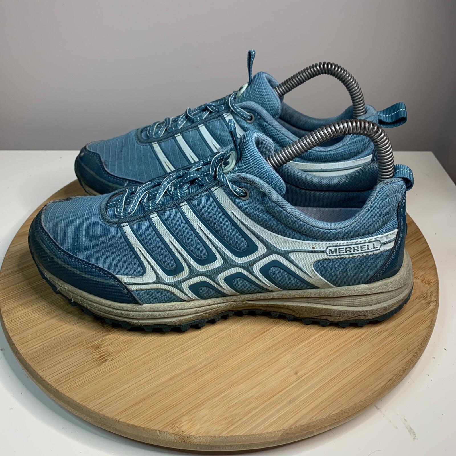 MERRELL DRAGONFLY EGGHELL scarpe da corsa donna taglia 8 trail atletica blu